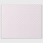 Rosa Herzen auf weißem Papier Geschenkpapier (Flach)