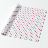 Rosa Herzen auf weißem Papier Geschenkpapier (Ungerollt)