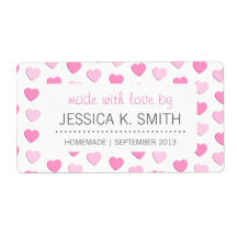 Rosa Herzen aus Liebe hausgemachte Canning Jar