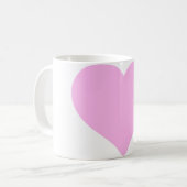 Rosa Herzen, bedingungslose Liebe_ Kaffeetasse (Vorderseite Links)