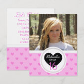 Rosa Herzen: Bild: Bonbon-16. Einladung (Vorne/Hinten)