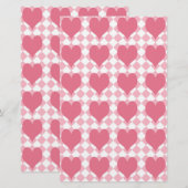 Rosa Herzen Briefpapier (Vorne/Hinten)