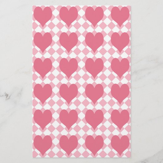 Rosa Herzen Briefpapier (Vorderseite)