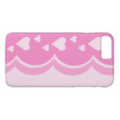 Rosa Herzen Case-Mate iPhone Hülle (Rückseite (Horizontal))