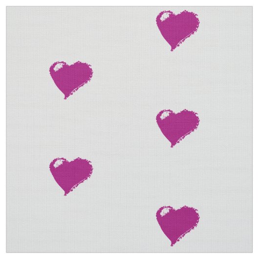 Rosa Herzen Custom Polyester Weave Fabric Stoff (Muster)