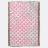 Rosa Herzen Decke (Vorderseite Vertikal)