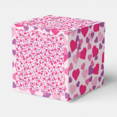 Rosa Herzen der Liebe für den Valentinstag Geschenkschachtel (Rückseite)