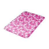 Rosa Herzen Design für Brustkrebs-Bewusstsein Badematte (Schrägansicht)