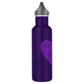 Rosa Herzen Edelstahlflasche (Links)