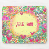 rosa Herzen Eigene Inspirivity Mousepad (Vorne)