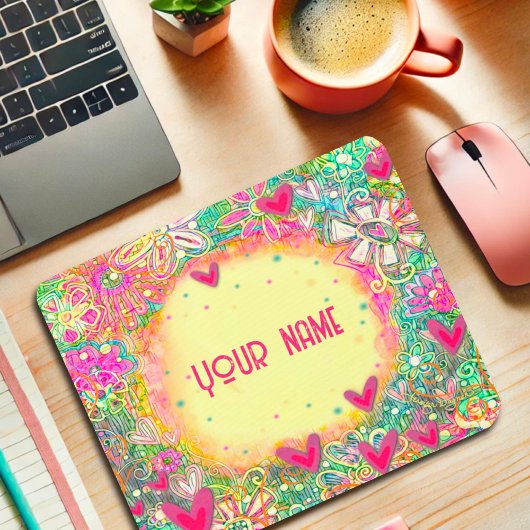 rosa Herzen Eigene Inspirivity Mousepad