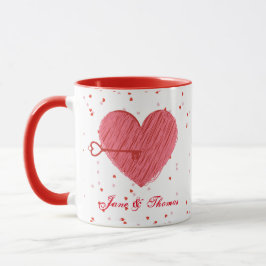 Rosa Herzen Elegante Moderne Niedliche Valentinsta Tasse