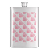 Rosa Herzen Flachmann (Vorderseite)