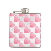 Rosa Herzen Flachmann (Vorderseite)