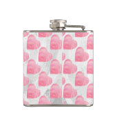 Rosa Herzen Flachmann (Rückseite)