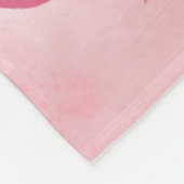 Rosa Herzen Fleecedecke (Ecke)