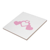 Rosa Herzen Fliese (Seite)