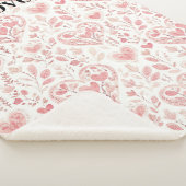 Rosa Herzen Florale Liebe Sherpadecke (3/4)