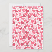 Rosa Herzen Foto Rahmen Valentinstag Feiertagskarte (Rückseite)