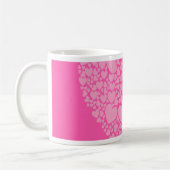 Rosa Herzen für das Valentinische Kaffeetasse (Links)