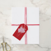 Rosa Herzen Geschenkanhänger (Mit Garn)