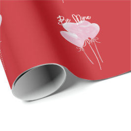 Rosa Herzen Geschenkpapier