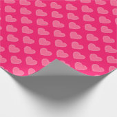 Rosa Herzen Geschenkpapier (Ecke)