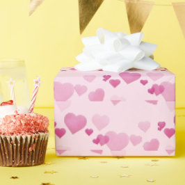 Rosa Herzen Geschenkpapier