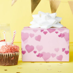 Rosa Herzen  Geschenkpapier