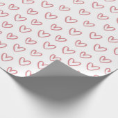 Rosa Herzen Geschenkpapier (Ecke)