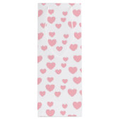 Rosa Herzen Geschenktüte Für Weinflaschen (Rückseite)