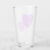Rosa Herzen Glas (Rückseite)