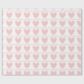 Rosa Herzen glücklich Geburtstag Geschenkpapier (Flach)
