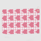 Rosa Herzen Golfhandtuch (Horizontal)