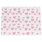Rosa Herzen Große Geschenktüte (Vorderseite)
