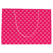 Rosa Herzen Große Geschenktüte (Rückseite)