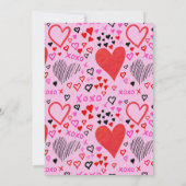 Rosa Herzen Happy Valentine's Day Foto (Rückseite)