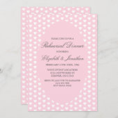 Rosa Herzen Hochzeit Probe Dinner Einladung (Vorne/Hinten)