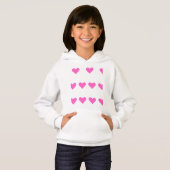 Rosa Herzen Hoodie (Vorne ganz)