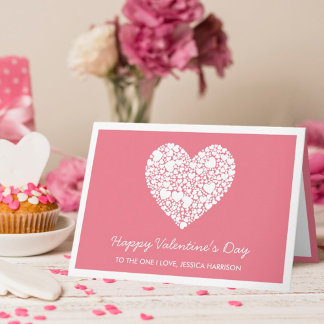 Rosa Herzen ist mein Valentinstag Feiertagskarte
