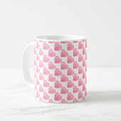 Rosa Herzen Kaffeetasse (Vorderseite Links)