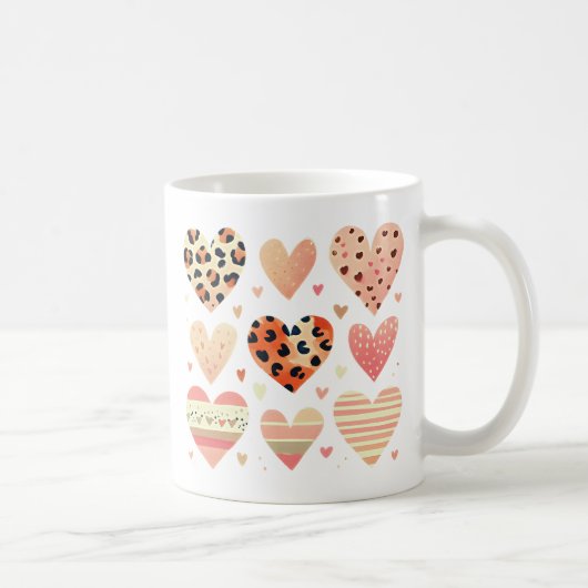 Rosa Herzen Kaffeetasse (Rechts)
