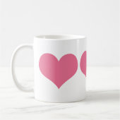 Rosa Herzen Kaffeetasse (Links)