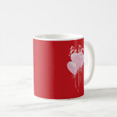 Rosa Herzen Kaffeetasse (VorderseiteRechts)