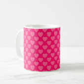 Rosa Herzen Kaffeetasse (Vorderseite Links)