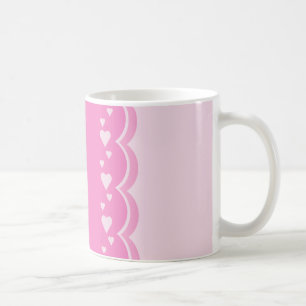 Rosa Herzen Kaffeetasse