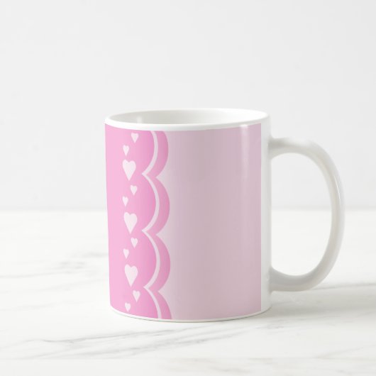 Rosa Herzen Kaffeetasse (Rechts)