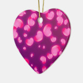 Rosa Herzen Keramik Ornament (Links)