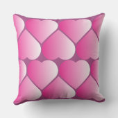 Rosa Herzen Kissen Kissen (Rückseite)
