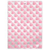 Rosa Herzen Klemmbrett (Rückseite)